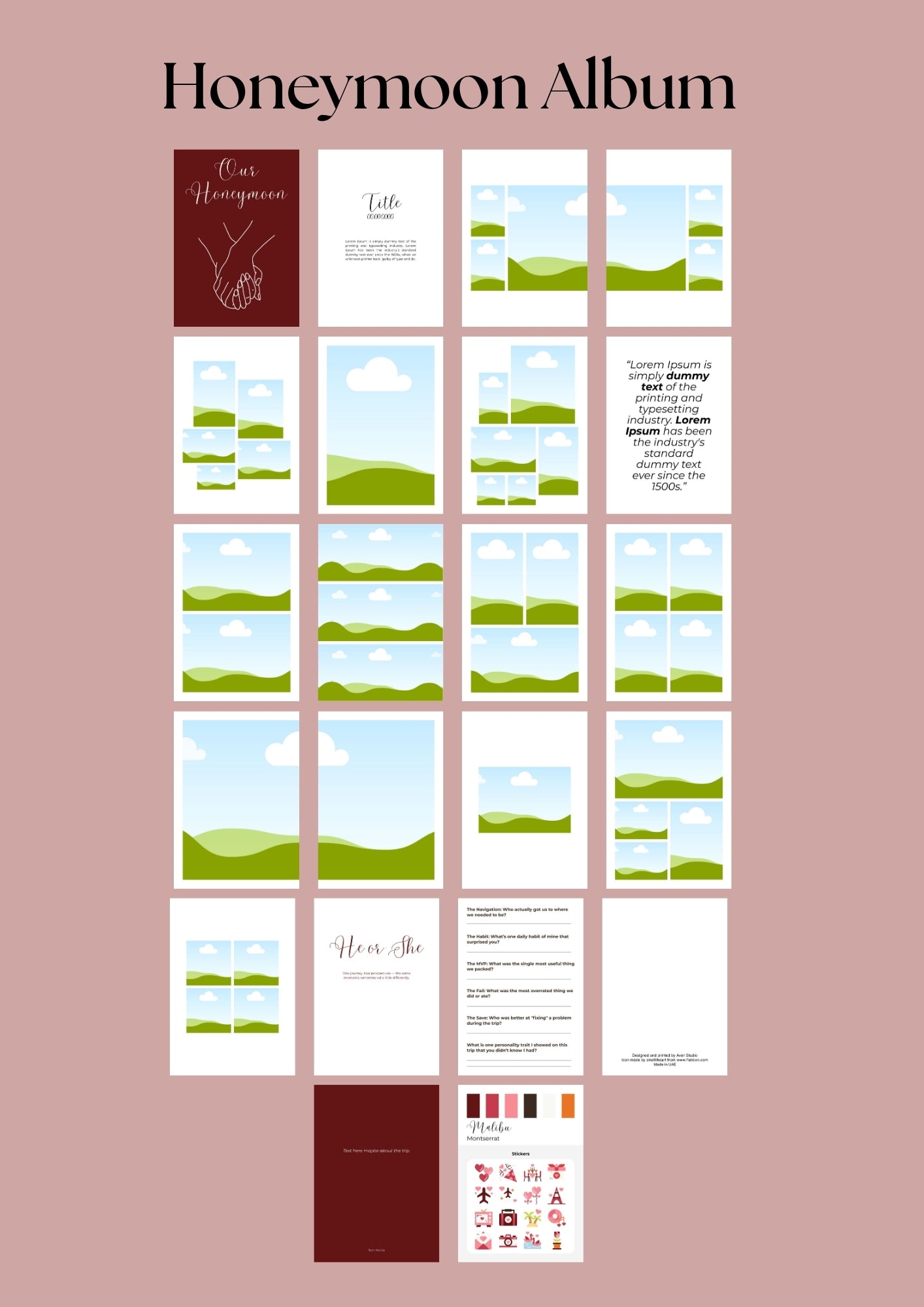 Honeymoon Album Template